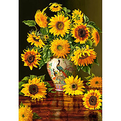 Castorland Puzzle 1000 pièces : Tournesols dans un vase paon