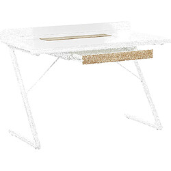 Acheter Beliani Bureau blanc / effet bois clair 120 x 60 cm FOCUS