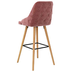 Acheter vidaXL Tabourets de bar lot de 2 rose velours