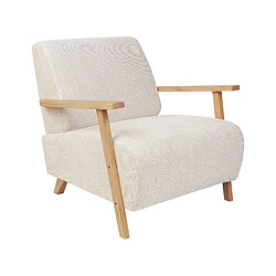 Beliani Fauteuil LESJA Tissu Beige clair