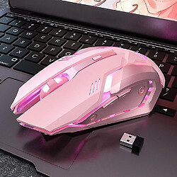 Avis Universal Bluetooth Wireless Mouse Girl Cute Pink Mute Game Rechargeable Mouse Desktop ordinateur portable Game mécanique