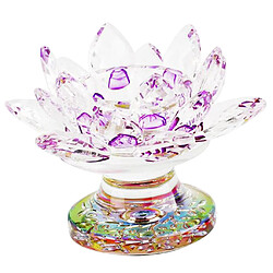 Acheter cristal verre lotus fleur thé lumière bougeoir cadeau violet