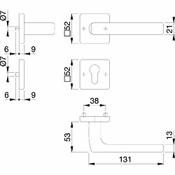 Avis Hoppe 3675302 Dallas Poignée de porte WC sur rosace en acier inoxydable mat