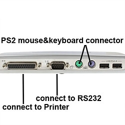 Wewoo Hub USB 2.0 argent Station d'accueil Hi-Speed USB 2.0 avec 8 ports 2xUSB 2.0 + souris PS2 + clavier PS2 + RS232 + DB25 + LAN + Upstream,