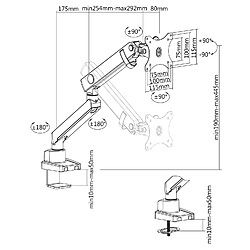 Acheter Kimex Support de bureau Full Motion 1 écran PC 13"-32"