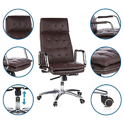 Avis Siège de bureau / Fauteuil de direction VILLA 20, cuir Nappa marron hjh OFFICE