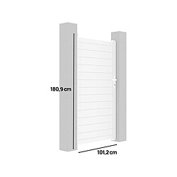 Avis Habitat Et Jardin Portillon aluminium Eric - 101.2 x 180.9 cm - Blanc