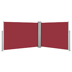 Helloshop26 Auvent paravent store brise-vue latéral rétractable de patio jardin terrasse balcon protection visuelle écran rouge 120 x 1000 cm 02_0007455