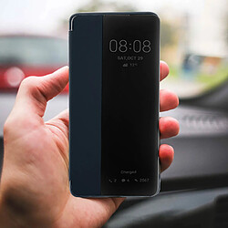 Avis Avizar Housse Huawei P30 Étui Grande Fenêtre Translucide Coque Rigide bleu nuit