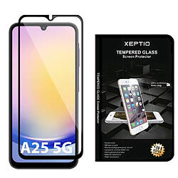 Xeptio Protection écran complet Vitre en verre trempé Full cover noir pour Samsung Galaxy A25 5G -