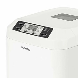 Avis Hkoenig H.KoeNIG BAKE320 - Machine a pain - 12 programmes - 3 niveaux de cuisson - 550W - 2 tailles: 650 ou 800g - Ecran LCD