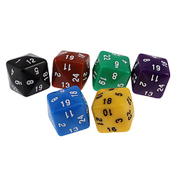 Pack De 6pcs Multi Sided Dés Pour D \u0026 D Trpg Partie Jeux De Société De Jeu Opaque D24