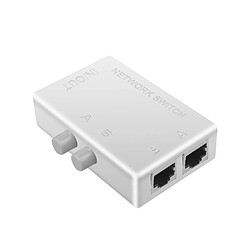 Universal Populaire 2 ports RJ45 Réseau local Sélecteur de commutateur RJ-45 Réseau Ethernet Boîte de câble Commutateur Manuel Commutateur partagé Adaptateur Hub