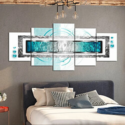 Paris Prix Tableau Imprimé Turquoise Blizzard 5 Panneaux Wide 100x225cm