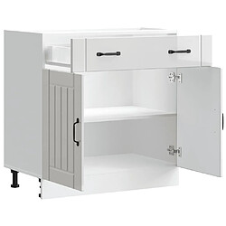 Avis vidaXL Armoire de cuisine Lucca blanc brillant bois ingénierie