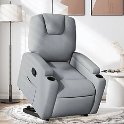 Maison Chic Fauteuil Relax pour salon, Fauteuil inclinable Gris clair Tissu -GKD12122