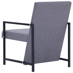 Acheter vidaXL Fauteuil gris clair tissu