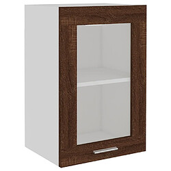 vidaXL Armoire vitrée suspendue Chêne marron 40x31x60 cm