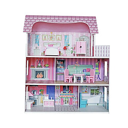 Ataa Maison de poupée pour filles et garçons 62x27x70cm Couleur Rose