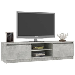 Avis Maison Chic Meuble TV scandinave - Banc TV pour salon Gris béton 140x40x35,5 cm Aggloméré -MN66923