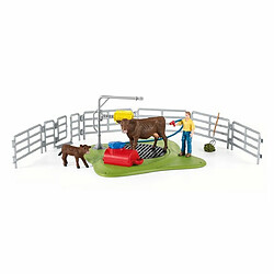 Schleich Farm World Station de lavage pour vaches