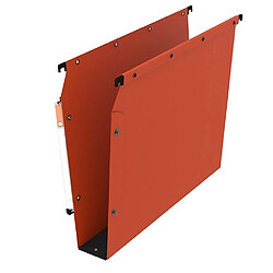 Dossier suspendu kraft pression L'Oblique AZ fond 5 cm pour armoire 24 x 32 cm - orange - Lot de 25