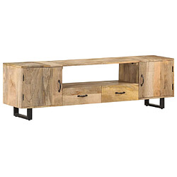 vidaXL Meuble TV 160x30x45 cm Bois massif de manguier