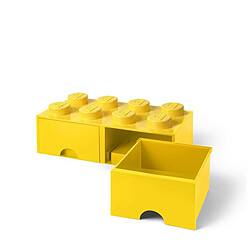 Acheter Grande brique de rangement empilable avec tiroirs jaune - Lego Décoration