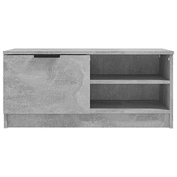 Maison Chic Meuble TV scandinave - Banc TV pour salon Gris béton 80x35x36,5 cm Bois d'ingénierie -MN16408 pas cher