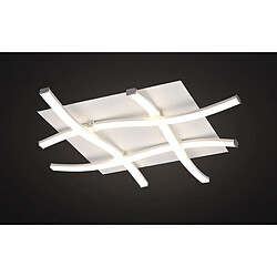 Inspired Blanco Plafonnier 34W LED 4000K, 2600lm, Dimmable, Blanc/Acrylique Givré, 3 ans de Garantie