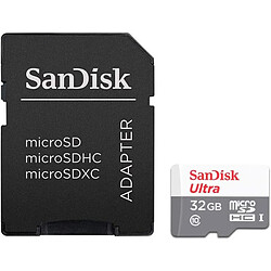 Avis Sandisk Carte M.SDHC Ultra 32GB (UHS-1/Cl.10/100MB/s) +Adaptateur