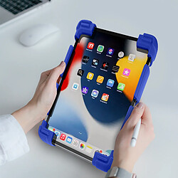 Avizar Coque tablette 8.9 à 12 pouces Universel Bumper Silicone Gel bleu Mode Support pas cher