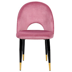 Beliani Chaise de salle à manger MAGALIA Set de 2 Velours Rose pas cher