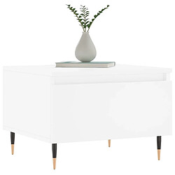 Avis Maison Chic Table basse,Table Console Table d'appoint, Table pour salon blanc 50x46x35 cm bois d'ingénierie -MN36149