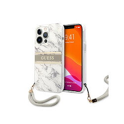 Avis Guess Maroquinerie Guess Coque pour Apple iPhone 13 Pro Marble Strap Gris