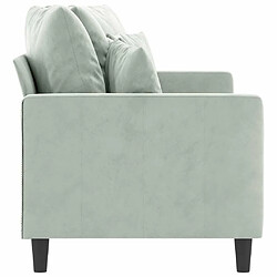 Acheter Maison Chic Canapé à 2 places,Sofa de Salon,Canapé droit Gris clair 140 cm Velours -GKD914899