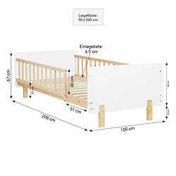 Avis Homestyle4U Lit à barreaux 90x200 blanc