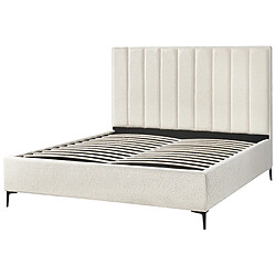 Acheter Beliani Lit double 180 x 200 cm avec rangement en bouclé blanc cassé SEZANNE