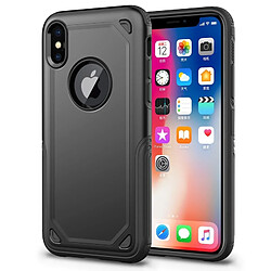 Wewoo Coque renforcée noir pour iPhone X Antichoc Robuste Armure Housse de Protection