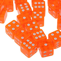 Acheter 100pcs 6 dés de jeu 15 dés dés pour jeux de société et enseignement des mathématiques orange