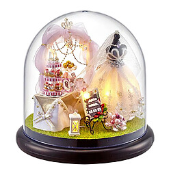 Kit Miniature DIY Maison de poupée en bois Glassball pour mariage, cadeau amoureux