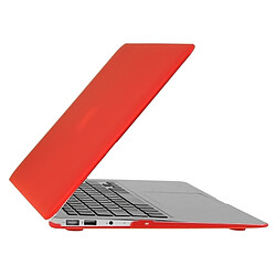 Wewoo Housse Étui rouge pour Macbook Air 13,3 pouces 3 en 1 givré Hard Shell de protection en plastique avec clavier de et bouchon de poussière de port