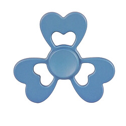 Wewoo Hand Spinner bleu pour Enfants et Adultes, Temps de Rotation 2 Minutes, Roulement de Perles R188 en Acier + Matériel en Alliage de Zinc, Trois Feuilles Coeur Forme de Fleur Fidget Jouet Anti-Anxiété