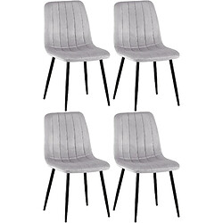 Non Suite de 4 chaises Dijon en velours