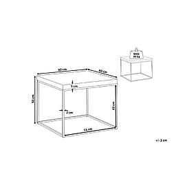 Avis Beliani Table appoint bois clair et noire DELANO