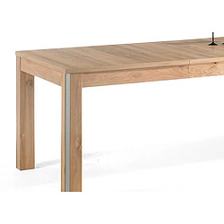 Avis Pegane Table à manger extensible en chêne sauvage - L.160-260 x H.77 x P.90 cm