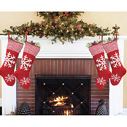 Avis C227 4pcs Chaussettes de Noël Tricoté Décoration de Noël Chaussettes Cadeau Sagen Chaussettes Jacquard Cheminée de Noël Pendentif