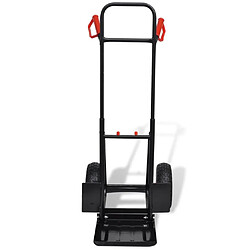 Acheter vidaXL Chariot métallique télescopique Noir et rouge