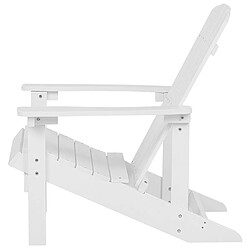 Beliani Chaise de jardin ADIRONDACK Bois d'ingénierie Blanc pas cher