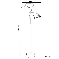 Avis Beliani Lampadaire LED 140 cm métal noir GALETTI